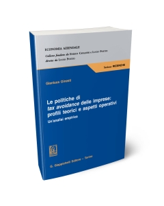 Le politiche di tax avoidance delle imprese: profili teorici e aspetti operativi