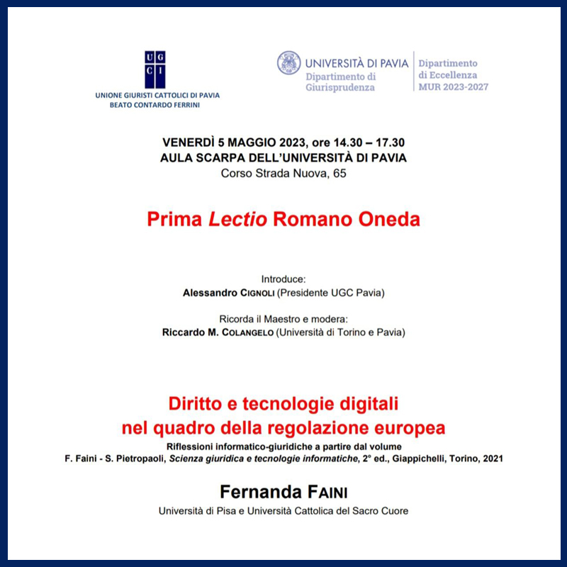 Diritto e tecnologie digitali nel quadro della regolazione europea